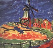 Erich Heckel Windmill,Dangast (nn03) oil on canvas